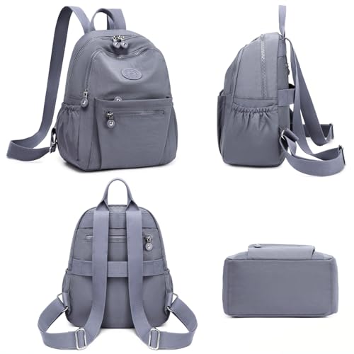 Mini Backpack Purse for Women, Stylish Daypack Shoulder Bag, Small Lightweight Daypack for Work Travle College (A- Grey) - color: A- Grey