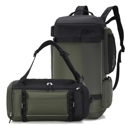 BE SMART 50L Extra Large Gym Backpack for Men, Big Gym Bag with Shoes Compartment, Waterproof Heavy Duty Duffel Bags (Grey Black, Large-40L) - color: Grey Black, size: Large-40L