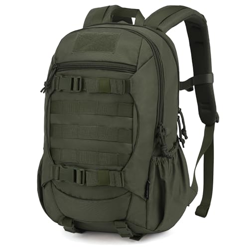 Mardingtop Small Tactical Molle Backpack for Men, 18L EDC Motorcycle Backpack,Hiking Daypack - color: Range Green