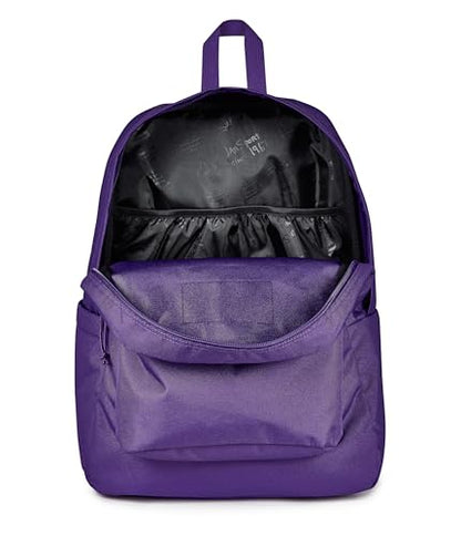 JanSport SuperBreak Plus Backpack with Padded 15-inch Laptop Sleeve and Integrated Bottle Pocket - Spacious and Durable Daypack for Work and Travel, Daydream Contrast Purple/Blue/Purple/Mul - color: Daydream Contrast Purple/Blue/Purple/Mul