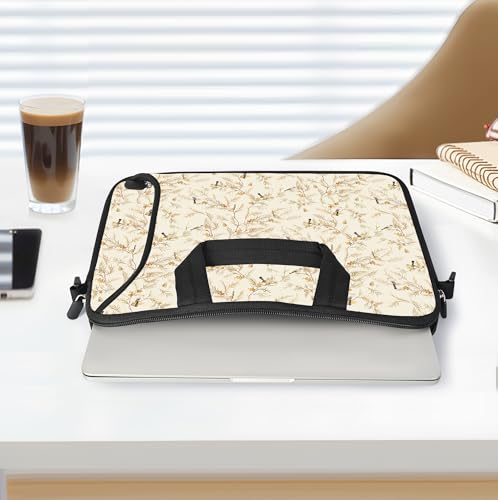 RICHEN 17 inch Laptop Shoulder Bag Carrying Case with Handle Fits 15.6/16/17/17.3/17.4 inch Laptop Notebook (Branches Birds, 16-17.3 inch) - color: Branches Birds