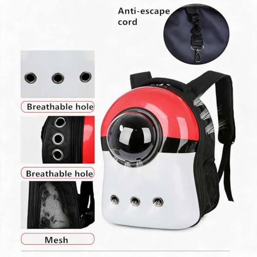 Pet Travel Carrier, Cat Dog Dome Space Capsule Bubble Backpack, Portable Waterproof Breathable Knapsack for Hiking, Traveling (Silver Bear) - color: Silver Bear