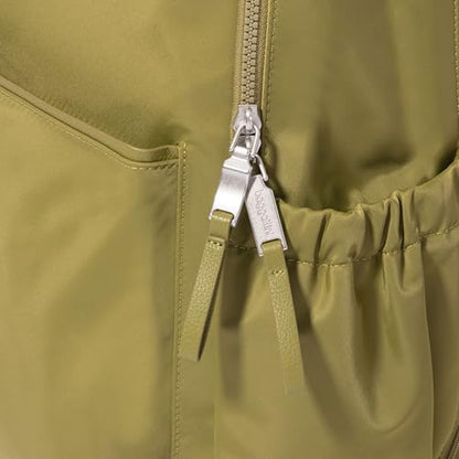 Baggallini Tribeca Expandable Laptop Backpack - 15"x11" Lightweight RFID Computer Bag for Work & Travel with Luggage Sleeve - color: Sage Twill