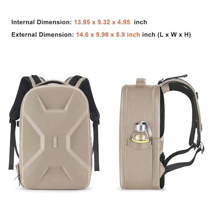 MOSISO Camera Backpack,DSLR/SLR/Mirrorless Photography Camera Bag Full Open Waterproof Hardshell Bag with Insert&Tripod Holder&Laptop Compartment Compatible with Canon/Nikon/Sony, Camel - color: Camel
