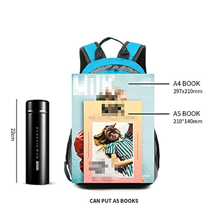 Bseash 10L Small Hiking Backpack for Kids Ages 3-6 Girls Boys Under 4 feet - color: Light Blue