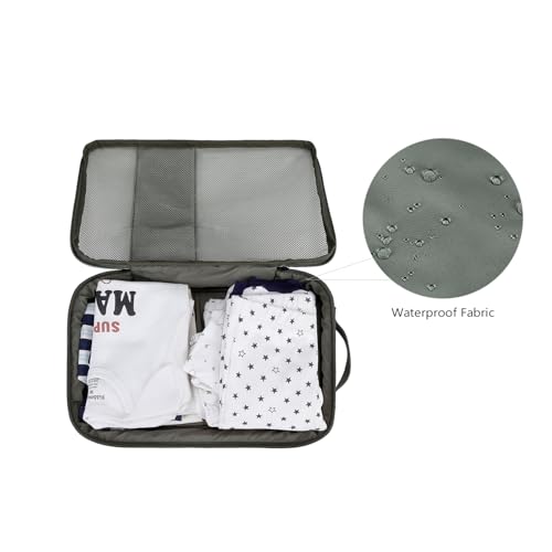 Baby Diaper Bag Organizer Pouches - 2 Pack Waterproof Pod Hanging Diaper Bag Cute Bear Mesh Bag Reusable, Washable or Baby Cloth Diapers (Green&Pink) - color: Green&Pink