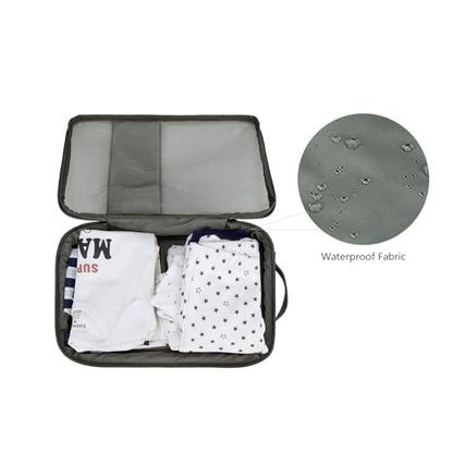 Baby Diaper Bag Organizer Pouches - 2 Pack Waterproof Pod Hanging Diaper Bag Cute Bear Mesh Bag Reusable, Washable or Baby Cloth Diapers (Green&Pink) - color: Green&Pink