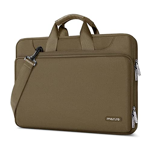 MOSISO 360 Protective Laptop Bag 13.3 inch, 13-14 inch Computer Bag Compatible with MacBook Air 13 inch/Pro 13 inch/Pro 14 inch,HP,Dell,Notebook, Laptop Carrying Case with Strap&Handle, Olive Yellow - color: Olive Yellow, size: 13.3 inch