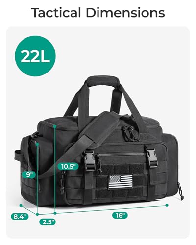 BAGSMART 4-IN-1 Gym Bag for Women Men, TSA Lightweight Duffle Bag for Travel with Shoe Compartment & Wet Pocket, 22L/30L/38L Tactical Backpack with 40oz Water Bottle Holder - color: B-Forest Camo