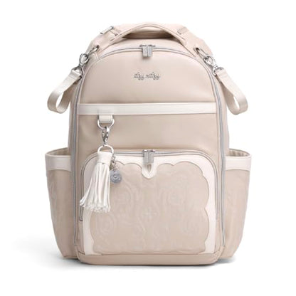 Itzy Ritzy Boss Plus Large Diaper Bag Backpack with 19 Pockets (Oat) - color: Oat