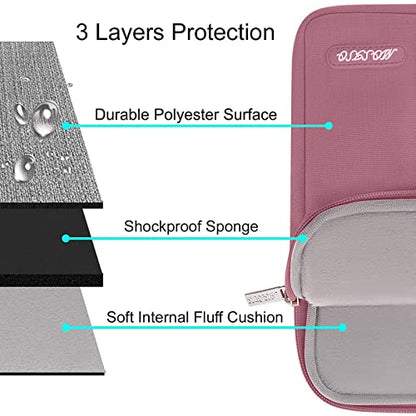 MOSISO Laptop Case 13 inch, Laptop Sleeve Compatible with MacBook Neo/Air/Pro 13 inch with A18/M5/M4/M3/M2/M1 Chip 2026-2016, Polyester Vertical Computer Sleeve Bag with Pocket, Dusty Rose - color: Dusty Rose, size: 13 inch
