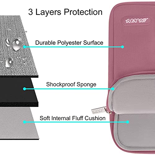 MOSISO Laptop Case 13 inch, Laptop Sleeve Compatible with MacBook Neo/Air/Pro 13 inch with A18/M5/M4/M3/M2/M1 Chip 2026-2016, Polyester Vertical Computer Sleeve Bag with Pocket, Dusty Rose - color: Dusty Rose, size: 13 inch