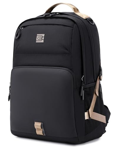 Laptop Backpack, Lightweight Waterproof Material, Travel Sports Bag, Suitable for 16 inch Laptops - color: Black