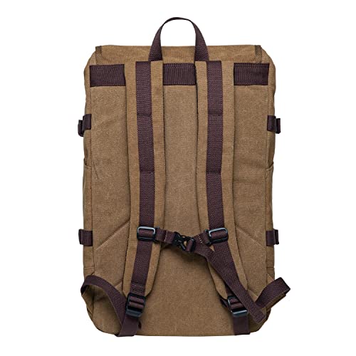 KAUKKO Laptop Backpack for Unisex, Casual Daypack Fits 15.6" Laptop (18-CANVAS KHAKI) - color: 18-canvas Khaki