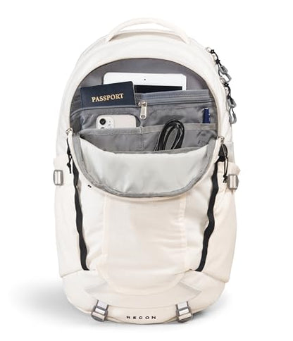 The North Face Women's Recon Everyday Laptop Backpack - Commuter Travel Bag, 18" Laptop Sleeve, Water-Repellent, Gardenia White/TNF Black-NPF, One Size - color: Gardenia White/Tnf Black-npf