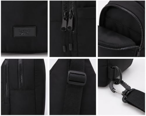 Reebok Unisex Crossbody Bag - Convertible Compact Durable Cross Body Bag for Women and Men - Gym and Travel Essentials, Size One Size, Thea II Black - color: Thea II Black