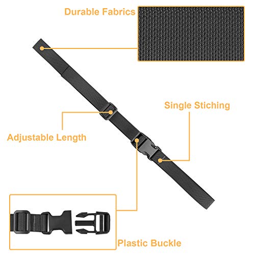 MAGARROW 24" 40" 60" 100" Strap Buckle Packing Straps Adjustable 1-Inch Belt - color: Black (4-Pack), size: 1" Wide - 40" Long