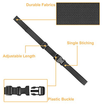 MAGARROW 24" 40" 60" 100" Strap Buckle Packing Straps Adjustable 1-Inch Belt - color: Black (4-Pack), size: 1" Wide - 40" Long