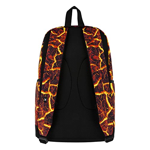 Hurley Unisex-Kids Graphic Backpack, Lava, One Size - color: Lava
