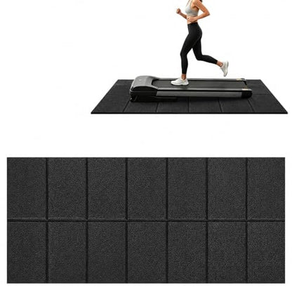Treadmill Mat 55"x25", WERCHO Foldable Walking Pad Mat for Carpet Hardwood Floors 6mm Heavy-Duty Exercise Equipment Mat for Treadmil Pad,Spin Bike, Elliptical Trainer, Home, Gym - size: 55"L x 25"W x 0.2"Th