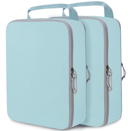 Extra Large Compression Packing Cubes for Travel Essentials, 2 Set Expandable Travel Cubes for Packing Compression Bags Luggage Suitcase Organizer, Blue - color: Blue, size: Extra Large