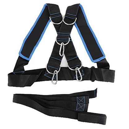 Sled Pulling Harness, Adjustable Nylon Speed Training Resistance Band Football Workout Rope for Men Strength Training