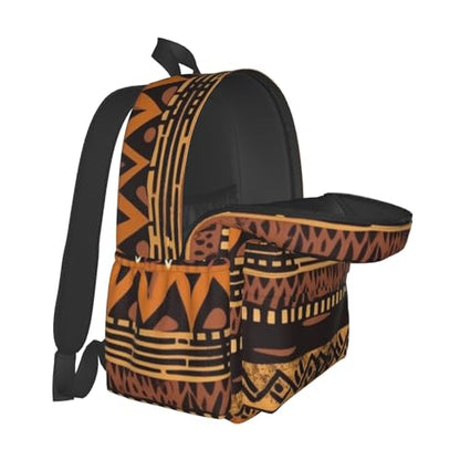African Mud Cloth Tribal Travel Backpack for Men Women 15.6 inch Laptop Backpack Casual Daypack for Weekender - color: African Mud Cloth Tribal