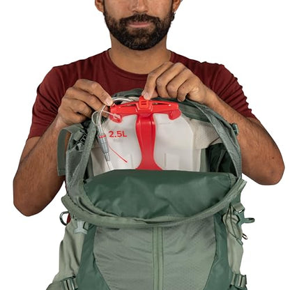 Osprey Stratos 34L Men's Hiking Backpack - Camping Bag with Waterproof Raincover, Bottle Pockets, & Gear Straps, Raven Black - color: Raven Black, style: 34l
