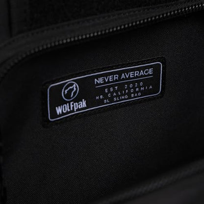 WOLFpak Tactical Sling Bag for Concealed Carry, EDC | Everday Crossbody Daypack - color: Black Venom