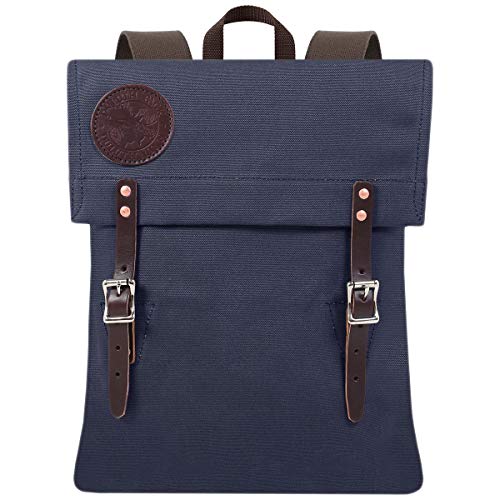 Duluth Pack Scout Pack – Compact Canvas Backpack for Hiking, Travel & Daily Use – Made in USA (Navy) - color: Navy