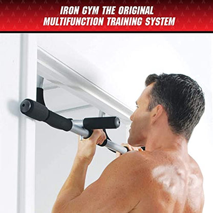 Iron Gym Pull-Up Bar - Total Upper Body Workout Bar for Doorway, Adjustable Width Locking, No Screws Portable Door Frame Horizontal Chin-up Bar, Fitness Exercise - style: Iron Gym Total Upper Body Workout Bar