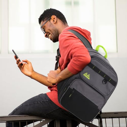 Summit Ridge Travel Backpack for Men and Women, Spacious Work Daypack with Water Bottle Pockets (Gray) - color: Gray