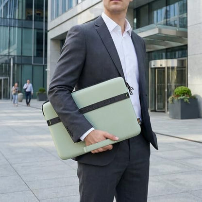Acer Laptop Sleeve 16 inch, 15-16 inch Laptop Case, Shockproof Protective Laptop Briefcase, Waterproof Polyester Notebook Computer Bag for Acer HP ASUS MacBook Dell Lenovo, Green - color: Green, size: 16inch