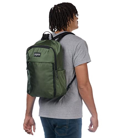 JanSport Venture Daypack – Travel Pack With Large Main Compartment, Padded Laptop Sleeve, Dual Water Bottle Pockets, and Attachment Buckles, Cargo Green - color: Cargo Green, style: Venture Daypack