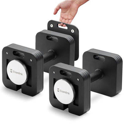 Eisenlink Adjustable Dumbbell Set, 10-50/80lb, 5lb Increments, Quick-Lock Square Weight Dumbbells for Home Gym Fitness (50/80lb×2) - size: 50LB
