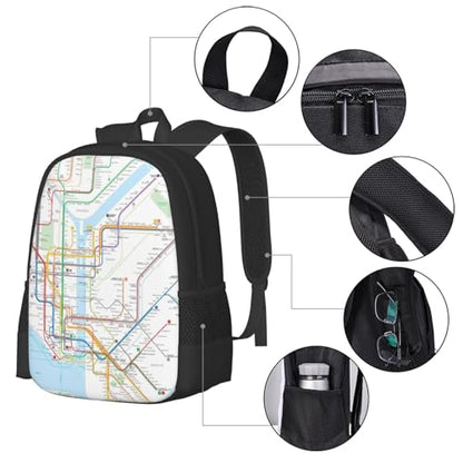 New York City Subway Map Packable Backpack 20l Lightweight, Foldable Travel Daypack - Hiking & Shopping Backpack For Men Women