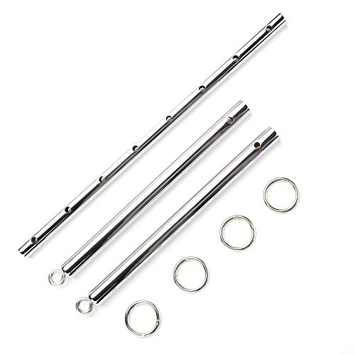 2026 Upgraded Heavy Duty Expandable Spreader Bar – Adjustable PU Straps for Pilates, Yoga - style: Silver+Black