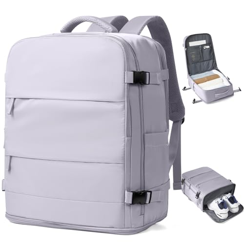 coowoz Large Travel Backpack Carry On for Women Man Gym Backpack with Laptop Compartment Mochila de Viaje Teacher Personal Item Backpacks Rucksack Airplane Accessories Must Haves Purple - color: Purple, size: Large