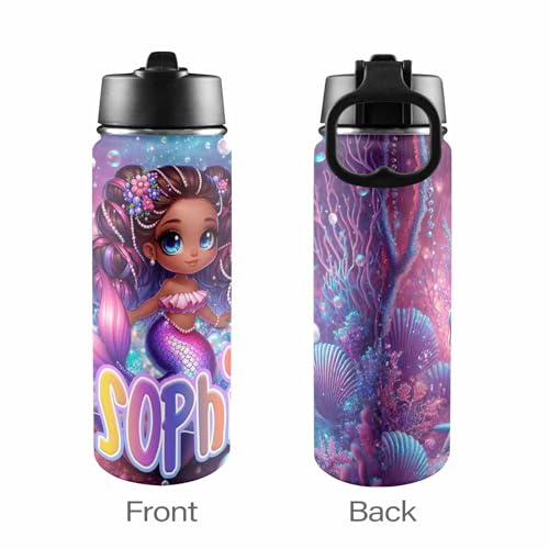 M YESCUSTOM Personalized Backpacks For Girls With Mermaid Princess, Back to School Custom Backpack For Kids, Customized Name Backpacks, Custom Print Bookbag Set Gifts for Daughter Granddaughter - color: D10