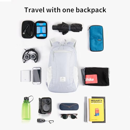 Naturehike 18L Lightweight Hiking Daypack, Waterproof Camping Packable Backpack Ultralight for Travel, Airplane, Adults - color: Lavender