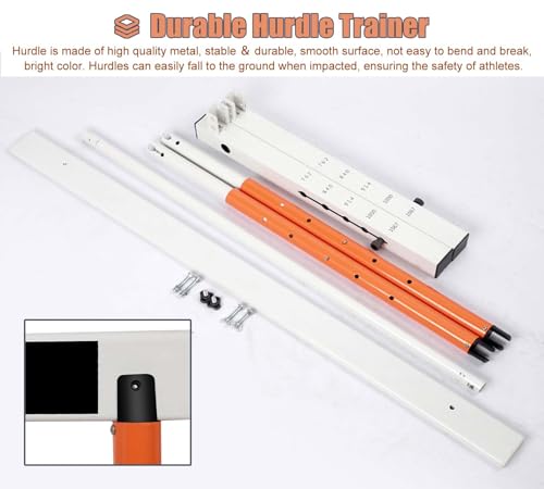 Adjustable Metal Folding Hurdles for Speed and Agility Training, Portable Obstacle Equipment for Athletes, Suitable for Various Sports