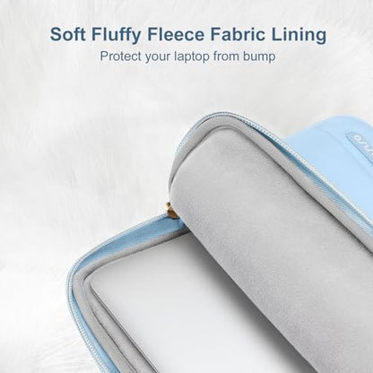 MOSISO Laptop Case 13.3 inch,13-13.3 inch Puffy Laptop Sleeve Compatible with MacBook Neo/Air 13.6 M5 M4 M3 M2 M1/Pro 13/14,HP Dell ASUS Lenovo,Polyester Horizontal Bag with Small Case, Air Blue - color: Air Blue, size: 13.3 inch