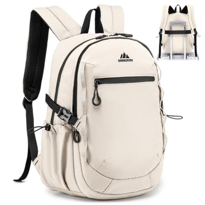 40x30x15cm Personal Item Travel Backpack,16"x12"x6" Small Carry-On Bag 20L, Flight-Approved Underseat Luggage, Mochila de Viaje,Cabin-Size Lightweight Backpack for Men & Women - color: White