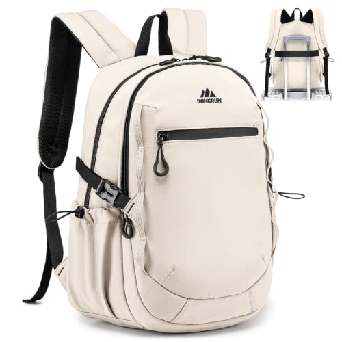 40x30x15cm Personal Item Travel Backpack,16"x12"x6" Small Carry-On Bag 20L, Flight-Approved Underseat Luggage, Mochila de Viaje,Cabin-Size Lightweight Backpack for Men & Women - color: White