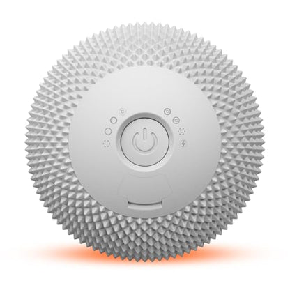 Vibrating Massage Ball with Heat, Deep Tissue Trigger Point Massage Ball for Back, Hip and Muscle Recovery, Myofascial Release Mobility Ball with 7 Modes and Memory (Grey)