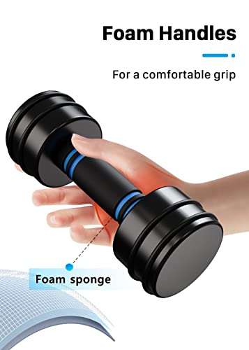 Northdeer Steel Dumbbells Adjustable Black Coated Weight Set with Foam Handles for Home Gym Workout - Strength Trainging for Men, Women (5lbs/10lbs/15lbs/20lbs) - style: 15lbs Pair (2×15lbs)