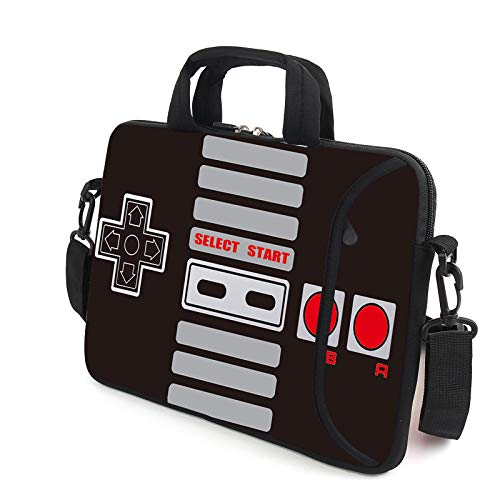 AMARY 17" Laptop Shoulder Bag Carrying Case Adjustable shoulder straps, comfortable handle, front pocket for storing mouse (Game) - color: Game