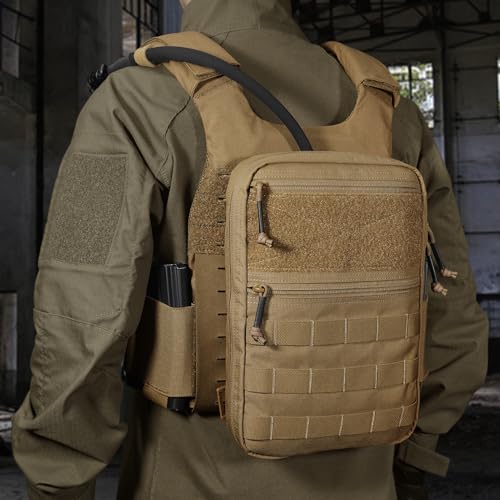 PETAC GEAR Tactical Molle Hydration Pack for 1.5L - Lightweight Water Reservoir Bag for Molle Vest Backpack, for Hiking, Hunting - style: Cb No Bladder