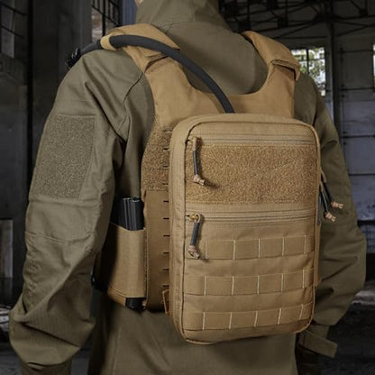 PETAC GEAR Tactical Molle Hydration Pack for 1.5L - Lightweight Water Reservoir Bag for Molle Vest Backpack, for Hiking, Hunting - style: Cb No Bladder