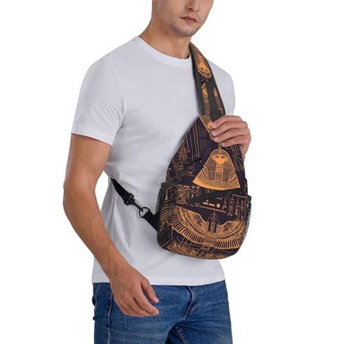 Ancient Egyptian Civilization Outdoor Crossbody Shoulder Bag For Unisex Young Adult Hiking Bicycling - color: 14
